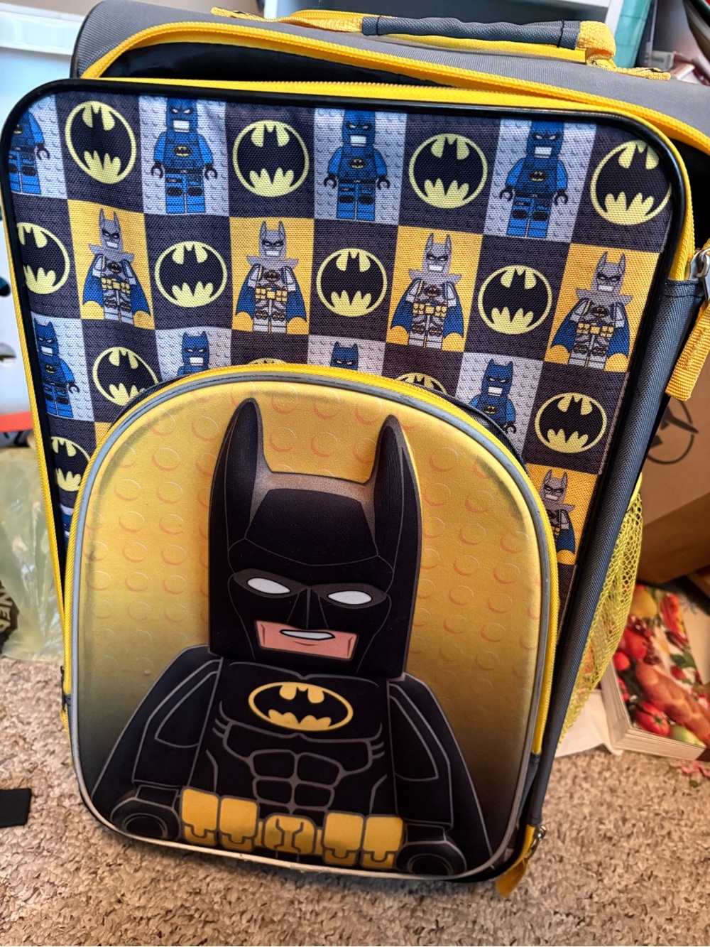 Lego Batman Kids Luggage - Yellow, Black & Blue